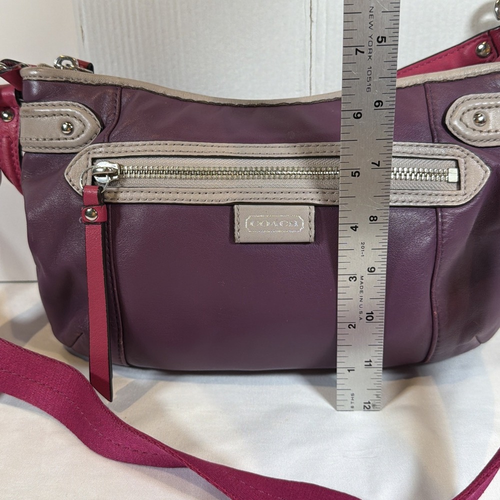 Coach Daisy Spectator Leather Crossbody Y2K Shoulder Bag F23951 Purple Pink - Picture 6 of 13